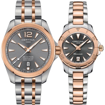 Certina Комплект часовници за двойки Certina DS Action C032.851. 22.087. 00-C032.951. 22.081. 00 (C032.851.22.087.00-C032.951.22.081.00)
