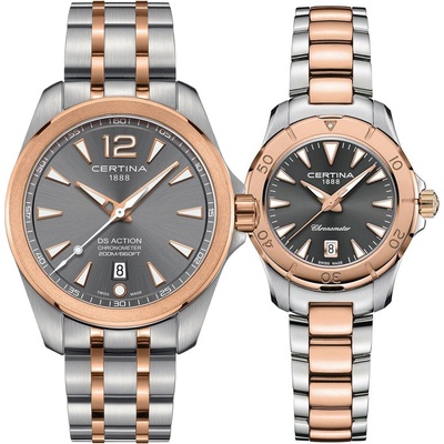 Certina Комплект часовници за двойки Certina DS Action C032.851. 22.087. 00-C032.951. 22.081. 00 (C032.851.22.087.00-C032.951.22.081.00)