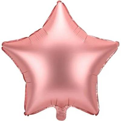 Foliový balonek hvězda rose gold 48 cm balená