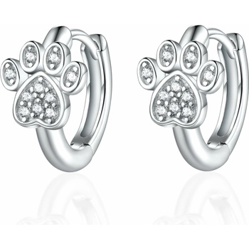 Olivie strieborné náušnice TLAPKA 8095