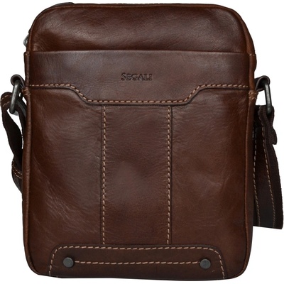 Segali pánska kožená crossbody taška 25578 Brown