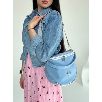 Grosso Modrá crossbody kabelka 2 popruhy