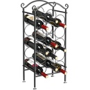 vidaXL Okrasný kovový stojan na víno 21 lahví 50206