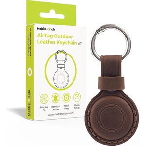 Mobile Origin Кожен ключодържател за Apple AirTag - Mobile Origin A7 Outdoor Leather Keychain (кафяв) (MO-AOLK-MBRW)