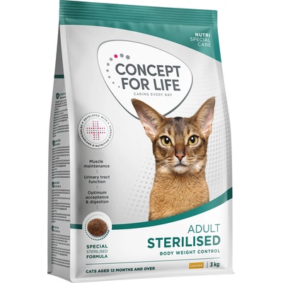 Concept for Life Sterilised Cats kuracie 3 kg