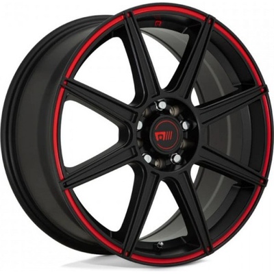 Motegi MR142 CS8 8x18 5x114,3 ET45 satin black with red stripe