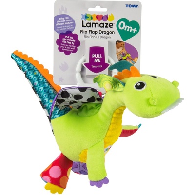 Lamaze Plyšová hrkálka Flip Flap Dráčik