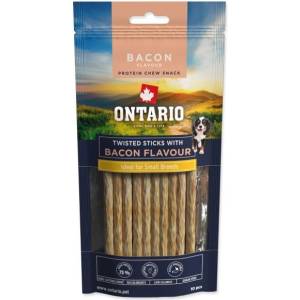 ONTARIO Лакомство Ontario Protein вкус бекон, дъвчаща усукана пръчица 10бр 12, 7см (214-856357)
