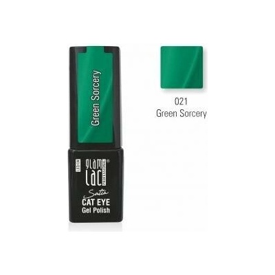 GlamLac Gel lak magnetický zelený 021 Green Sorcery 6 ml