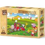 Art Puzzle Дървен пъзел Art Puzzle от 25 части - Влакче с животни (5869) - ozone