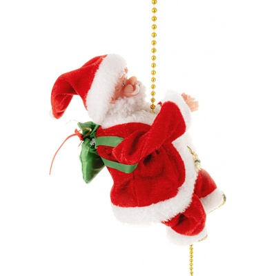 Ruhhy Santa na laně vánoční dekorace 22502