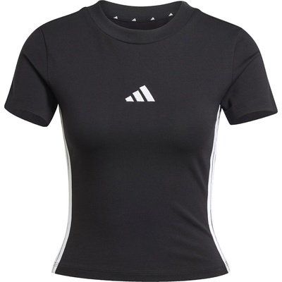 adidas Бебешка тениска Adidas Essentials 3-Stripes Slim Baby T-Shirt Womens - Black/White