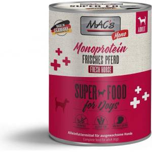 MAC's Dog Sensitive Adult Horse - Пълноценна консервирана храна за израснали кучета с чувствителен стомах, без зърно, с конско месо