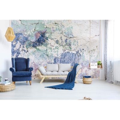 DIMEX ART Самозалепваща се флизелинова фототапета мръсносиня стена 375 x 250 см