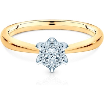 SAVICKI Годежен пръстен Savicki: двуцветно злато, диаманти