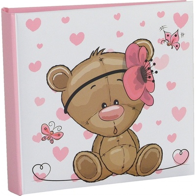 TRADAG TEDDY Růžová fotoalbum dětské zasouvací BB-200 10x15