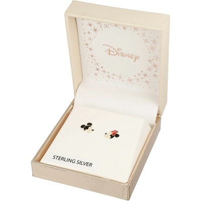 Disney strieborné náušnice kôstky Mickey and Minnie Mouse ES00087SL.CS