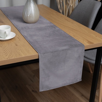 Biante Zamatový behúň Velvet Prémium SVP-013 Sivý 35x120 cm