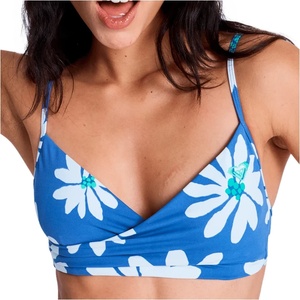 Roxy Дамско бикини горнище Roxy Women's PT Essentials Wrap Bra Bikini top - Dutch Blue Flower Soul - размер XS (150-6336-0211)