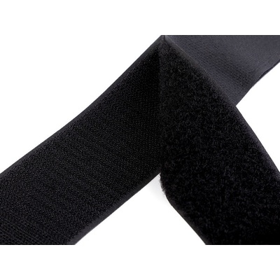 Stoklasa Suchý zip háček + plyš šíře 50 mm Balení: 1 m, Varianta: 2 černá 2 černá