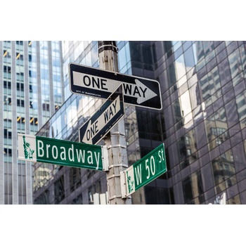 DIMEX ART s. r. o Флизелинов фототапет табела на бродуей стрийт 375 x 250 см