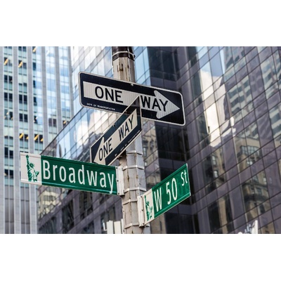 DIMEX ART Флизелинов фототапет табела на бродуей стрийт 375 x 250 см