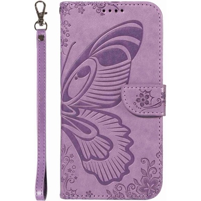VSECHNONAMOBIL ART BUTTERFLY Peněženkový obal pro Vivo V40 SE 5G fialový 79169