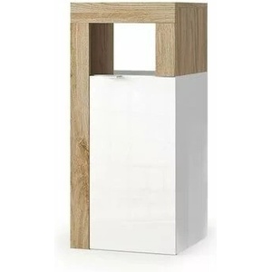 LC Mobili Шкаф за баня LC Mobili Italia Хамбург, бял/кафяв, 35x78 см, 1 врата (439030-02K)