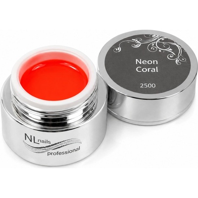 NL nails professional Uv Led barevný gel neon coral 5ml