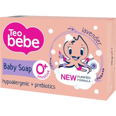 Teo Bebe Сапун Teo Bebe - Лавандула и пребиотик, 75 g