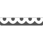 TITANUM Hole punch with heart ruffle motif 10x43mm