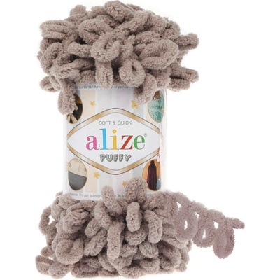Alize příze Puffy 268 fialkově hnědošedá