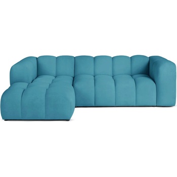 Bonami Тюркоазен кадифен ъглов диван (ляв ъгъл) Cube - Bonami Selection (CUBELEFTCORNERTURQUOISE)