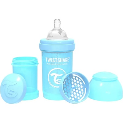 Twistshake Бебешко шише против колики Twistshake Anti-Colic Pastel - Синьо, 180 ml (78250)