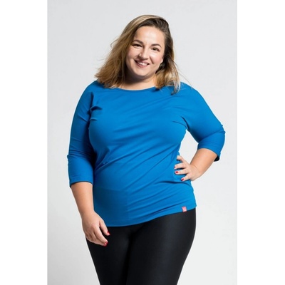 CityZen balvněné triko +size 3/4 rukáv královská modrá