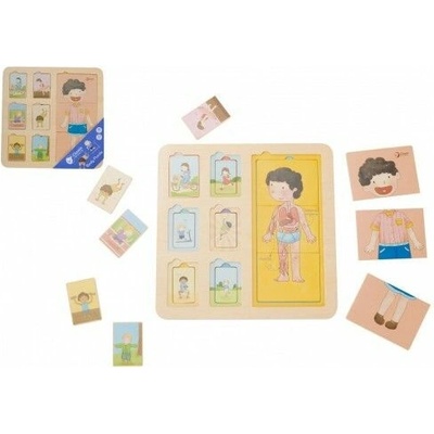 Teddies vkladačka puzzle doskové ľudské telo/šport