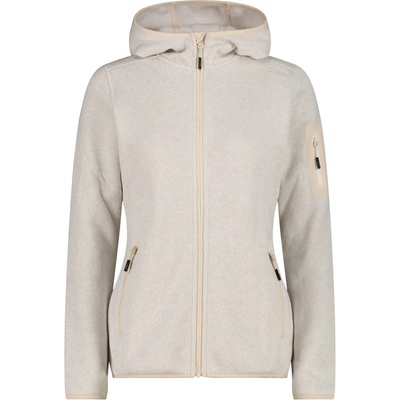 CMP Дамско поларено яке CMP Women's Jacket Fix Hood Jacquard Knitted 3H19826 Fleece jacket - Vaniglia / Bianco / Cream / Off White - размер 40 (EU) (105-4940-3514)