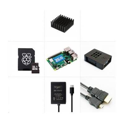 Raspberry Sada Zonepi Pi 4B/2GB, (SDHC karta 32GB + adaptér, Pi4 Model B, krabička, chladič, HDMI kabel, napájecí zdroj) - SET530