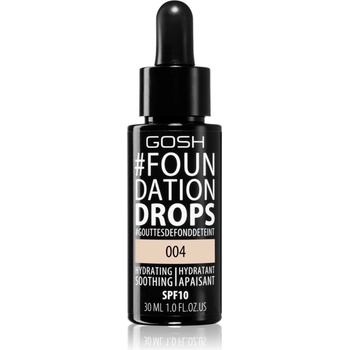 Gosh Foundation Drops lehký make-up ve formě kapek SPF10 004 Natural 30 ml