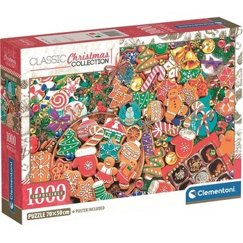 Clementoni Пъзел Clementoni от 1000 части - Коледни лакомства (39998)