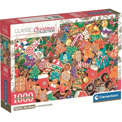 Clementoni Пъзел Clementoni от 1000 части - Коледни лакомства (39998)