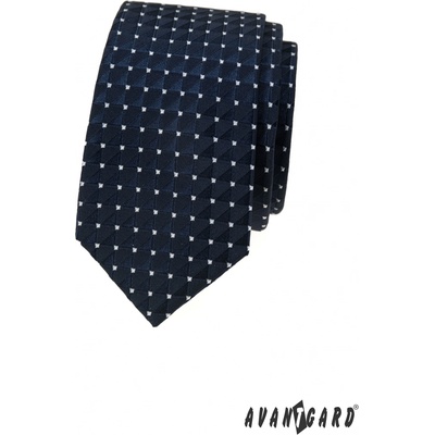 Avantgard Kravata Slim Lux 571-81414 modrá