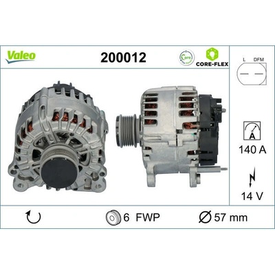 VALEO Alternátor VALEO 200012