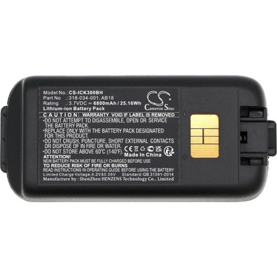 Cameron sino Батерия за баркод скенер Intermec CK3 CK3A 318-034-001 LiIon 3.7V 6800mAh Cameron Sino (CS-ICK300BH)