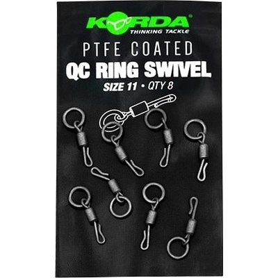 Korda Obratlík s Kroužkem PTFE QC Ring Swivel veľ.8 8 ks