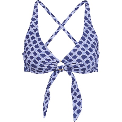 Seafolly Дамско бикини горнище Seafolly Marseille Multi Fit Longline Tri Bra Bikini top - Blue Indigo - размер 44 (EU) (150-6634-0117)