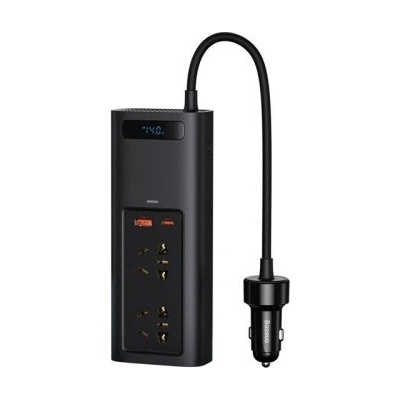 Baseus In-car Inverter | Nabíječka do auta s měničem napětí 12V - 220V 150W USB-A USB-C PD QC3.0 CRNBQ-A01 – Zboží Mobilmania