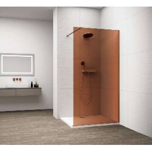 POLYSAN Esca - Душ стена Walk-In 70x210 см, Antidrop, стъкло Marron/матова мед ES1570-09 (ES1570-09)