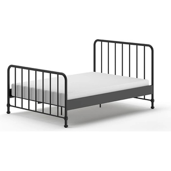 VIPACK Черно метално единично легло с решетка 140x200 cm BRONXX - Vipack (BRBE1418)