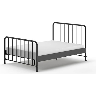 VIPACK Черно метално единично легло с решетка 140x200 cm BRONXX - Vipack (BRBE1418)